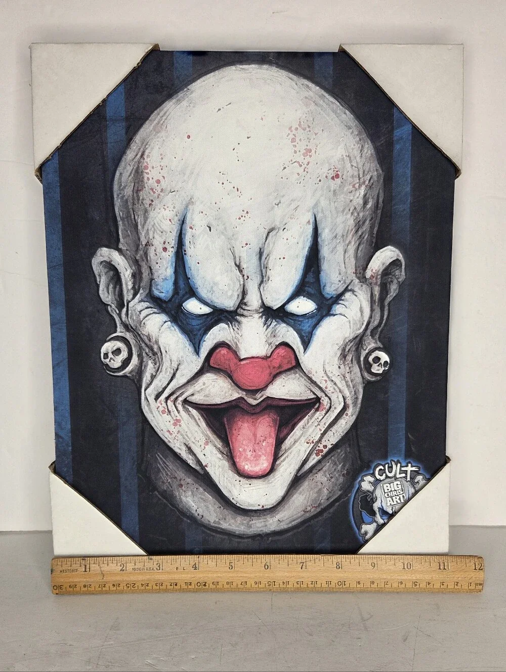 Cult Art Killer Creepy Clown Wall Art Halloween Decor Funhouse Carnival Horror